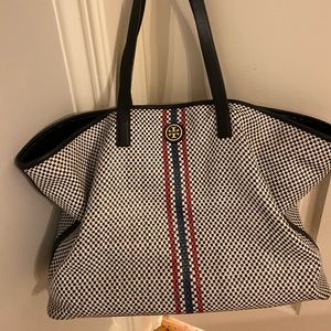 2 totes: Tory Burch and Madewell
